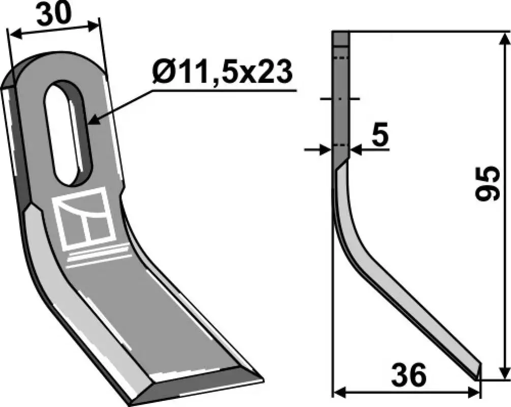 Y-Messer 95x30mm